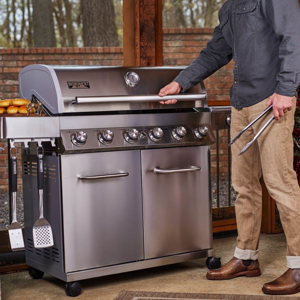 Monument Grills 77352 6-Burner Stainless Propane Gas Grill with Rotisserie Kit view 8
