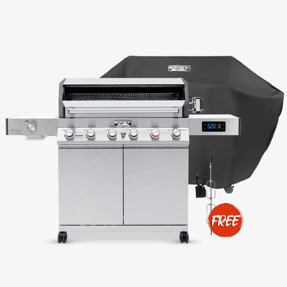 Monument Grills Denali 605Pro 6-Burner Smart Stainless Propane Gas Grill view 1