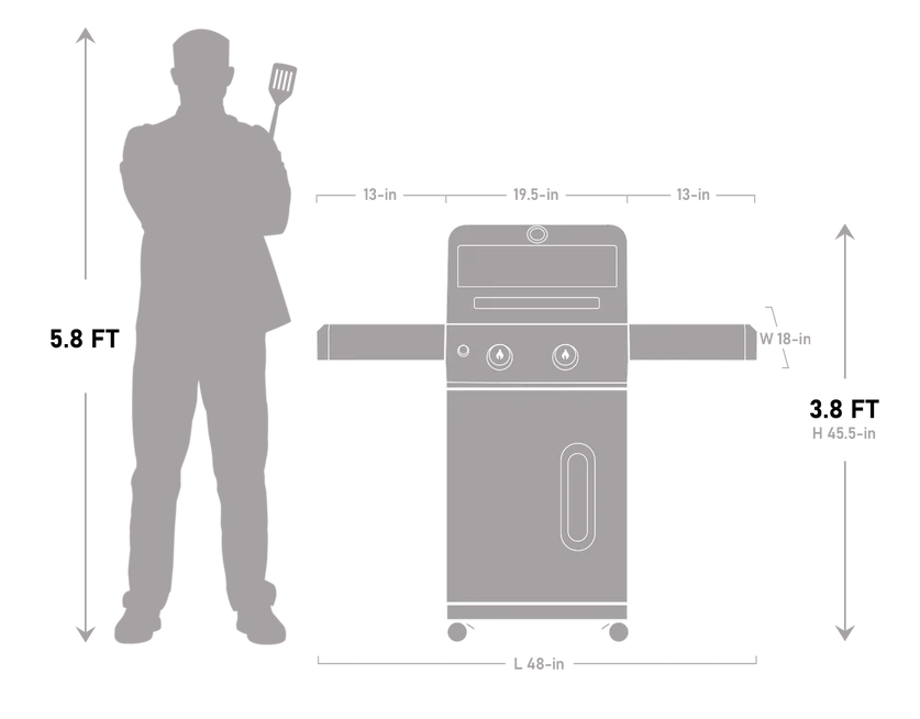 Monument Grills Mesa 200S 2-Burner Foldable Stainless Propane Gas Grill view 7
