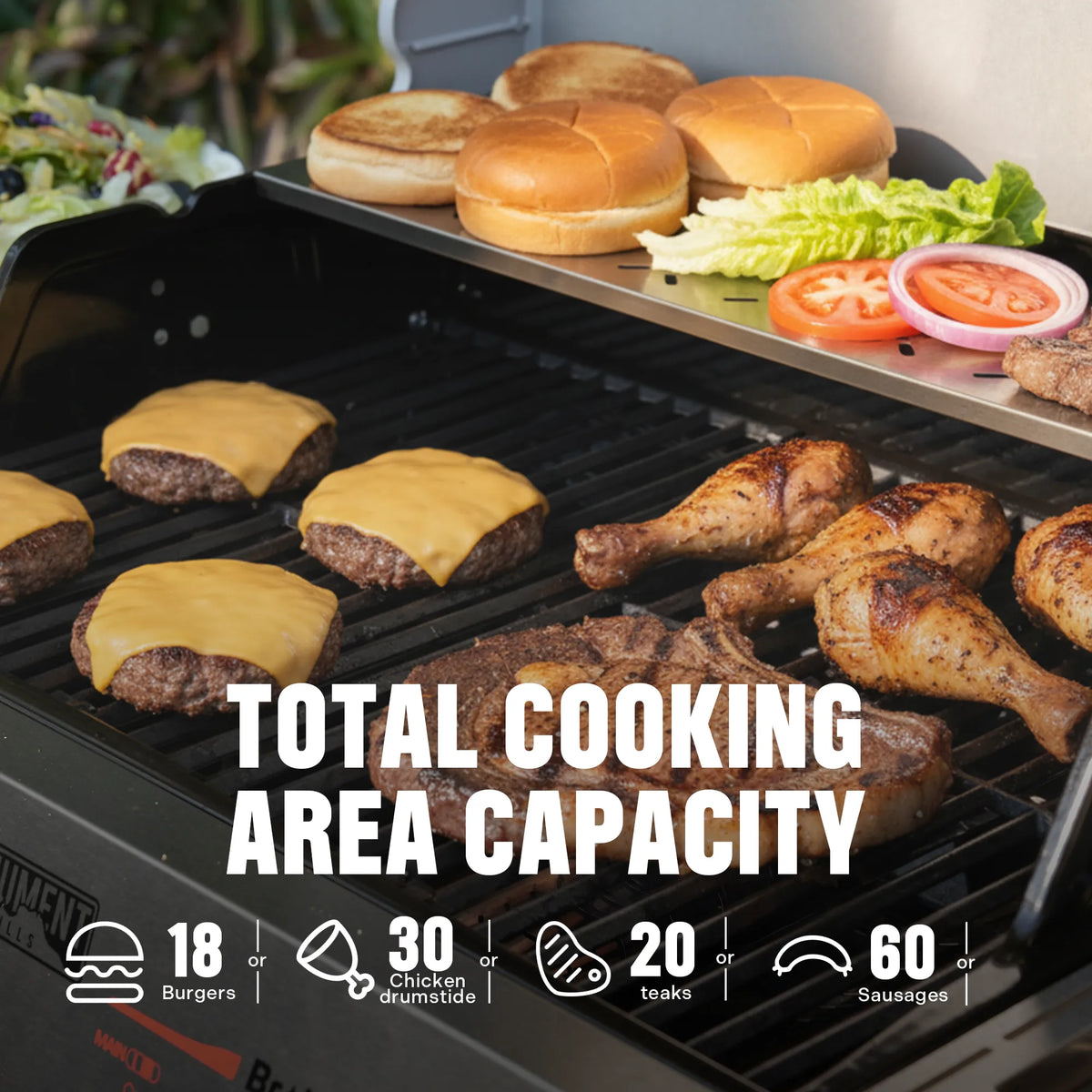Monument Grills Mesa II 415BZ 4-Burner Stainless Propane Gas Grill with Broil Zone and Side Burner view 4