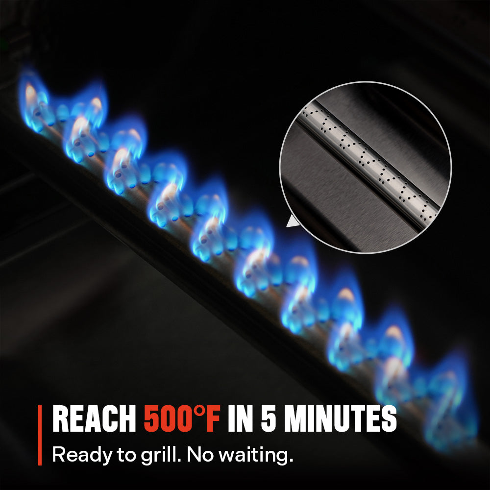 Monument Grills Mesa II 415BZ 4-Burner Stainless Propane Gas Grill with Broil Zone and Side Burner view 6