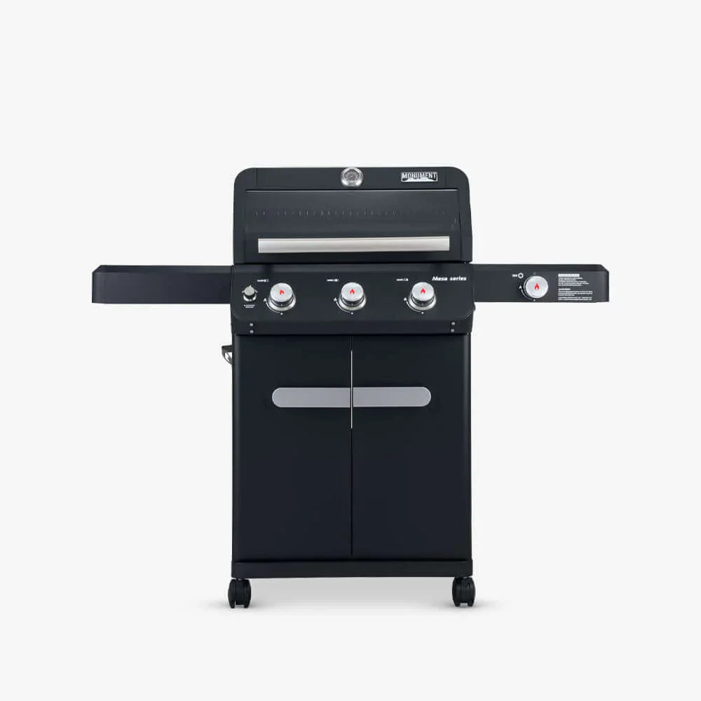 Monument Grills Mesa 325 3-Burner Black Propane Gas Grill with Side Burner view 1