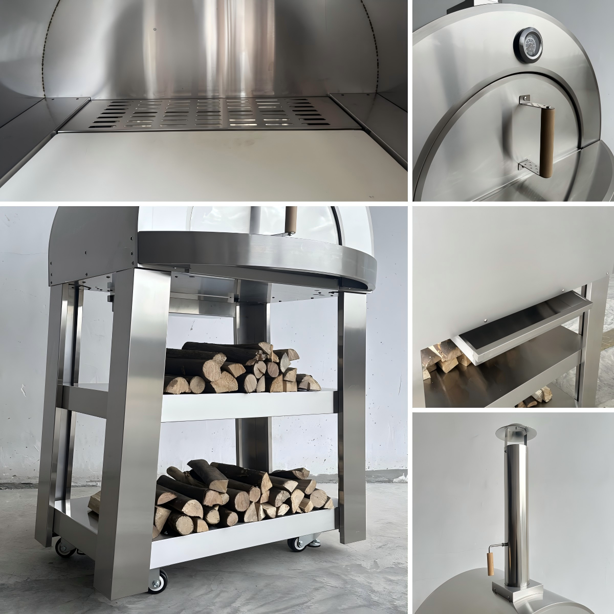 Vita Forno FornoDiCasa Stainless Steel Wood-Fired Pizza Oven view 2