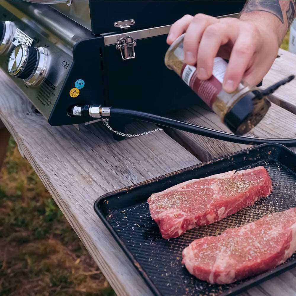 Monument Grills G22 Stainless Tabletop Propane Gas Grill view 4