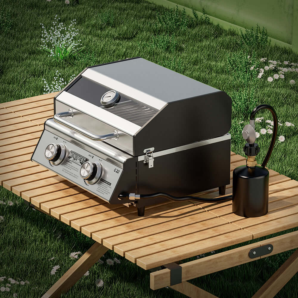 Monument Grills G22 Stainless Tabletop Propane Gas Grill view 2