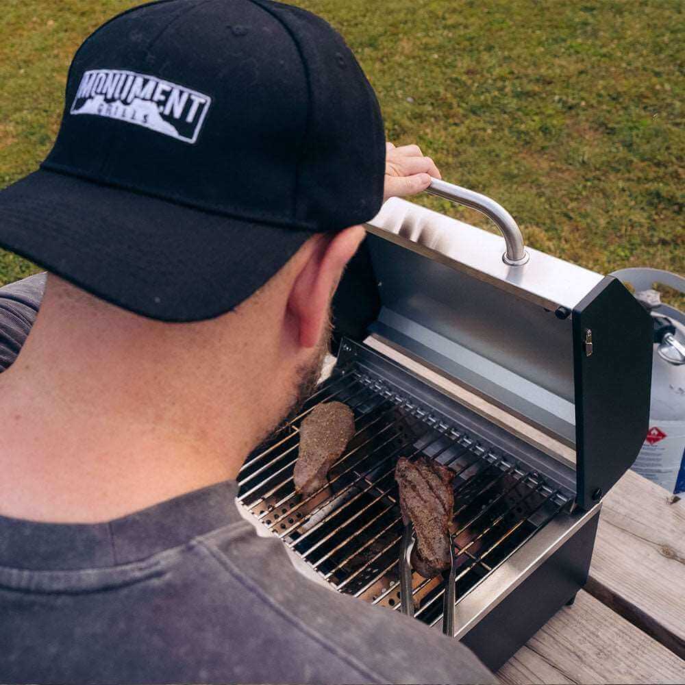 Monument Grills G22 Stainless Tabletop Propane Gas Grill view 6