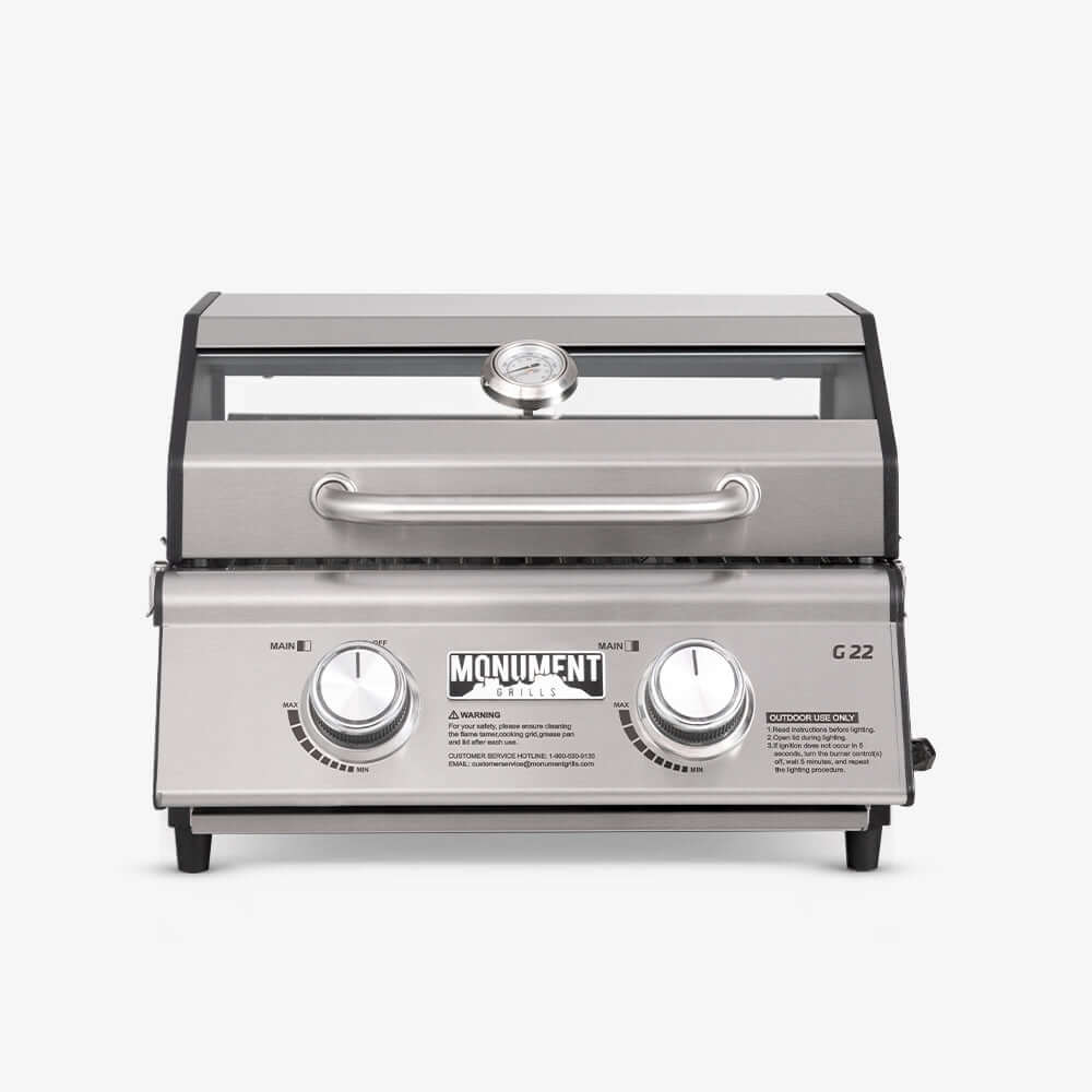 Monument Grills G22 Stainless Tabletop Propane Gas Grill view 1