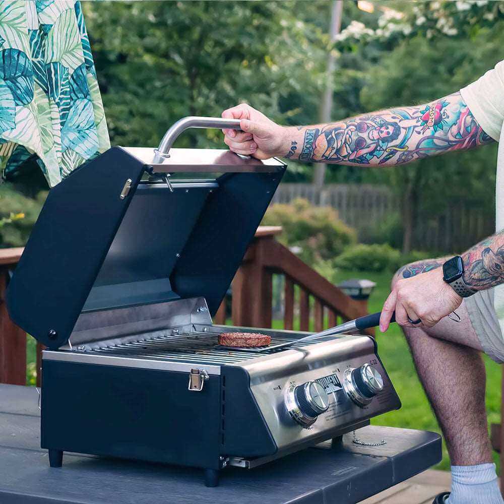 Monument Grills G22 Stainless Tabletop Propane Gas Grill view 3