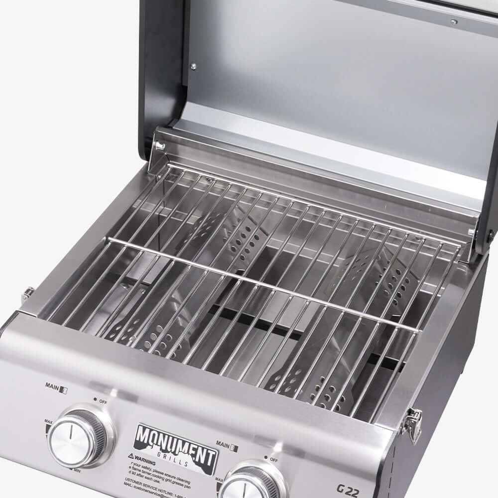 Monument Grills G22 Stainless Tabletop Propane Gas Grill view 7