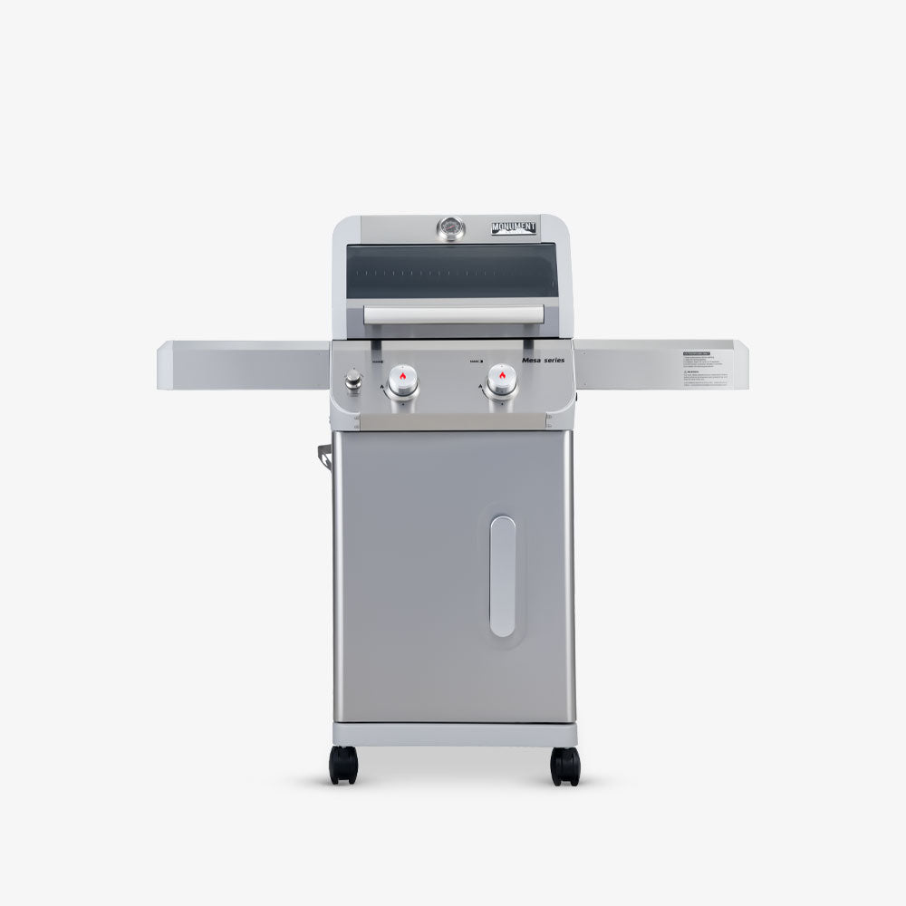 Monument Grills Mesa 200S 2-Burner Foldable Stainless Propane Gas Grill view 1