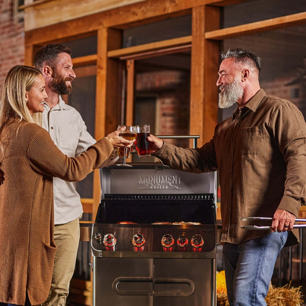 Monument Grills Mesa 415BZNG 4-Burner Stainless Natural Gas Grill with Broil Zone view 2