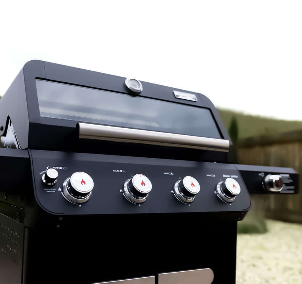 Monument Grills Mesa 425 4-Burner Black Propane Gas Grill with Side Burner view 4