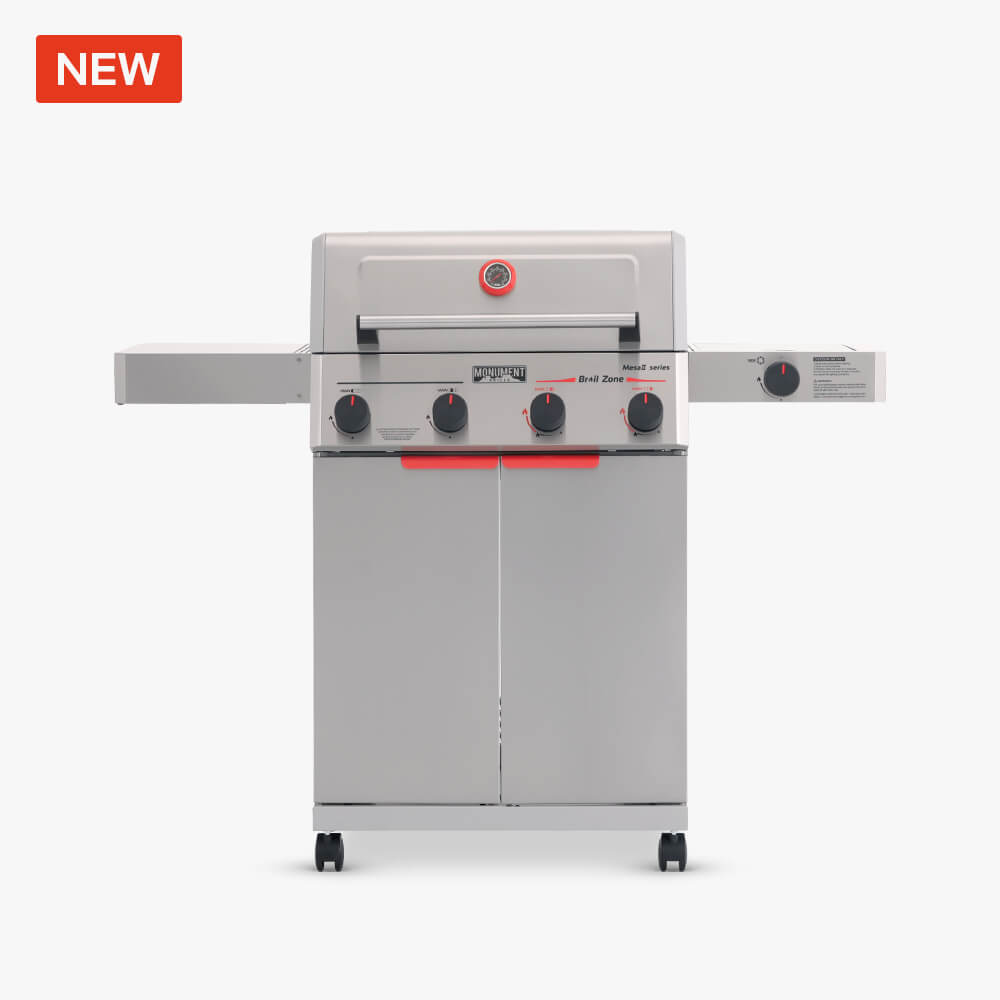 Monument Grills Mesa II 415BZ 4-Burner Stainless Propane Gas Grill with Broil Zone and Side Burner view 1