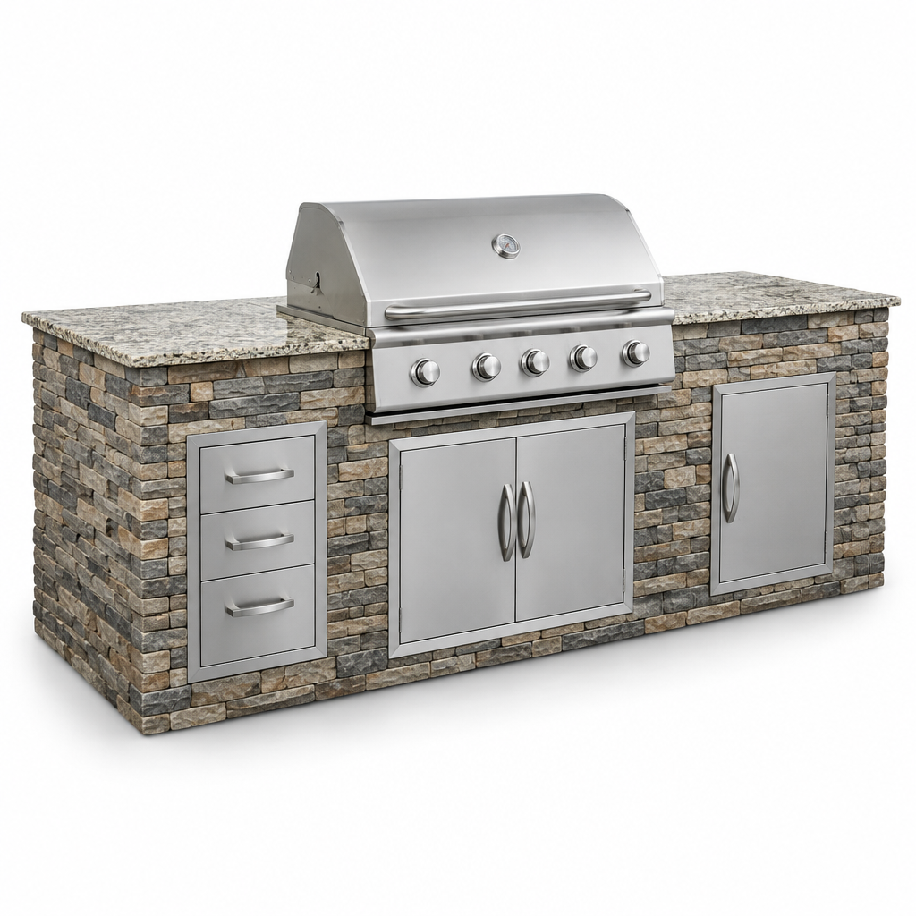 Outdoor kitchen island